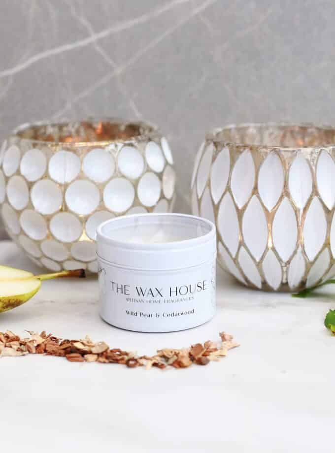 Wedding Scent Wild Pear & Cedarwood Natural Soy Travel Candle