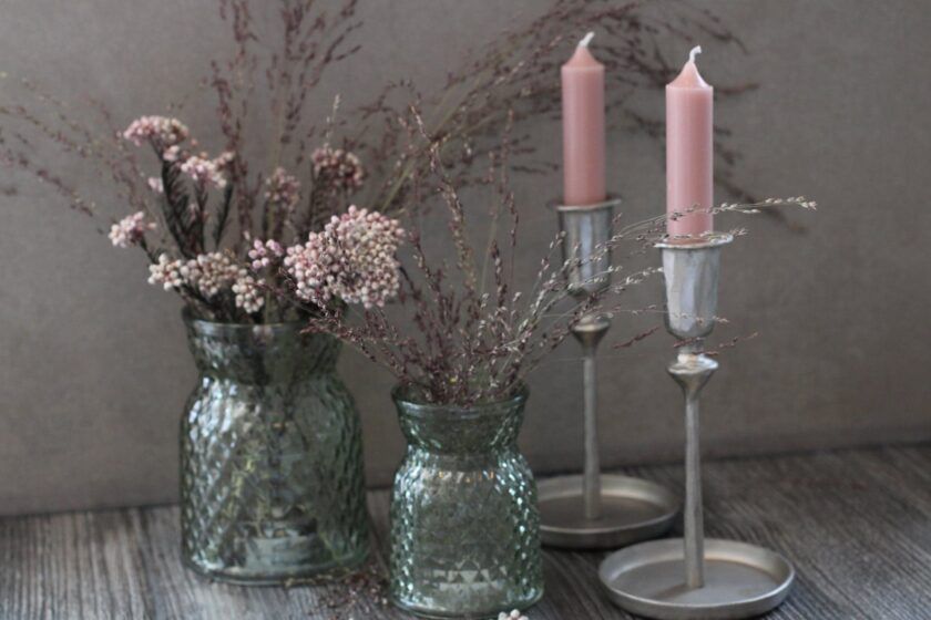 Antique Style Silver Candle Sticks