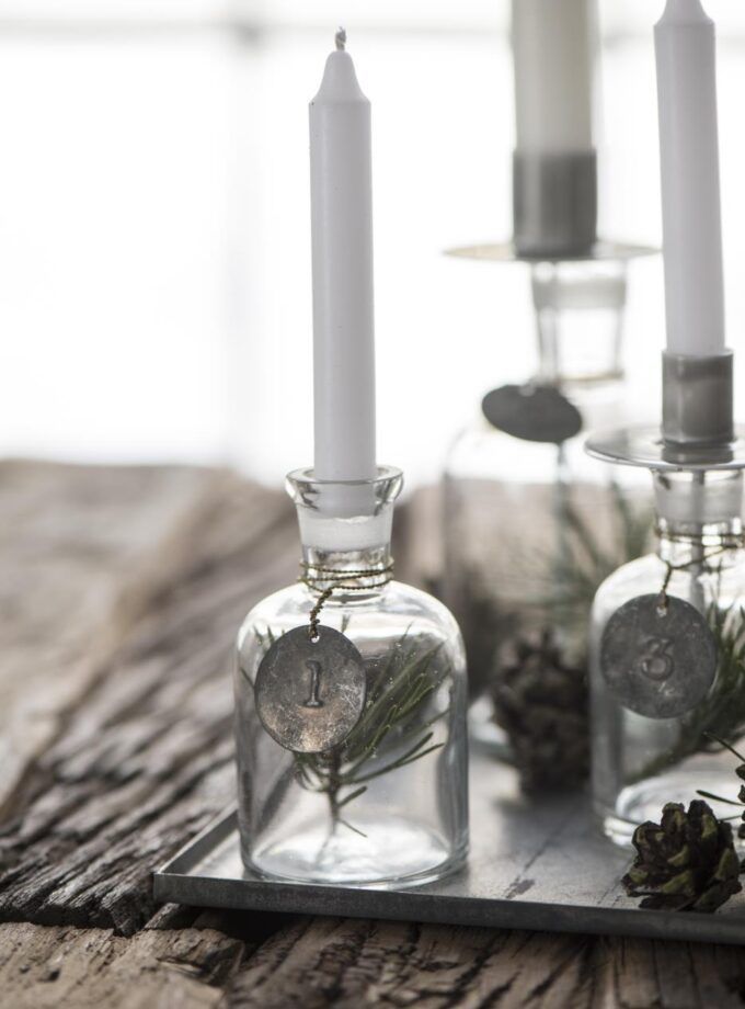 Apothecary Pharmacy Glass Candle Holder