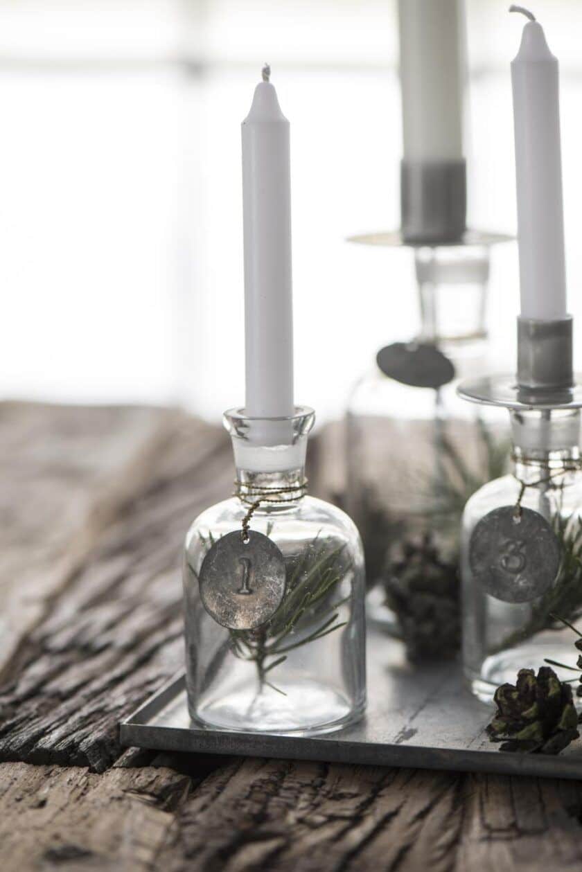 Apothecary Pharmacy Glass Candle Holder