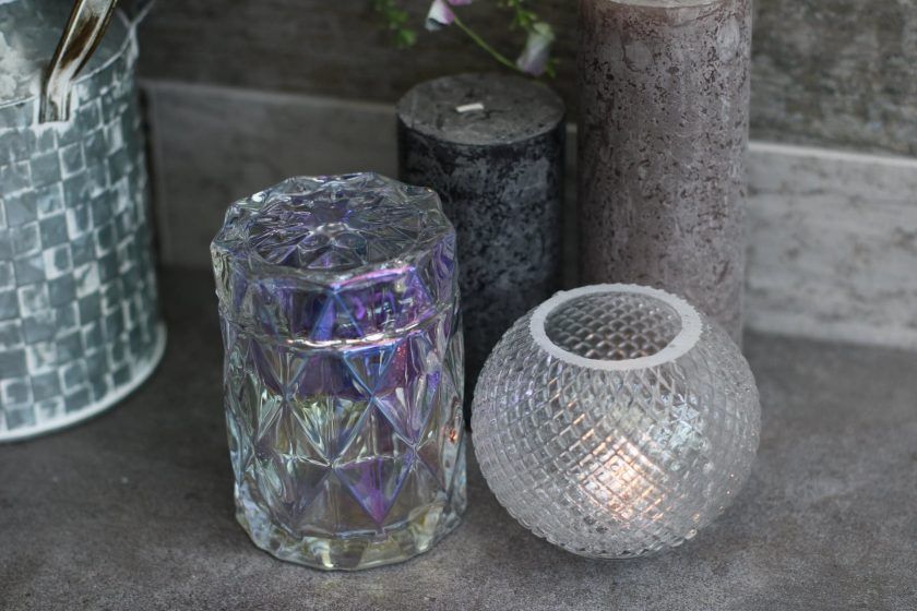 Geometric Glass Design Luxury Candle
