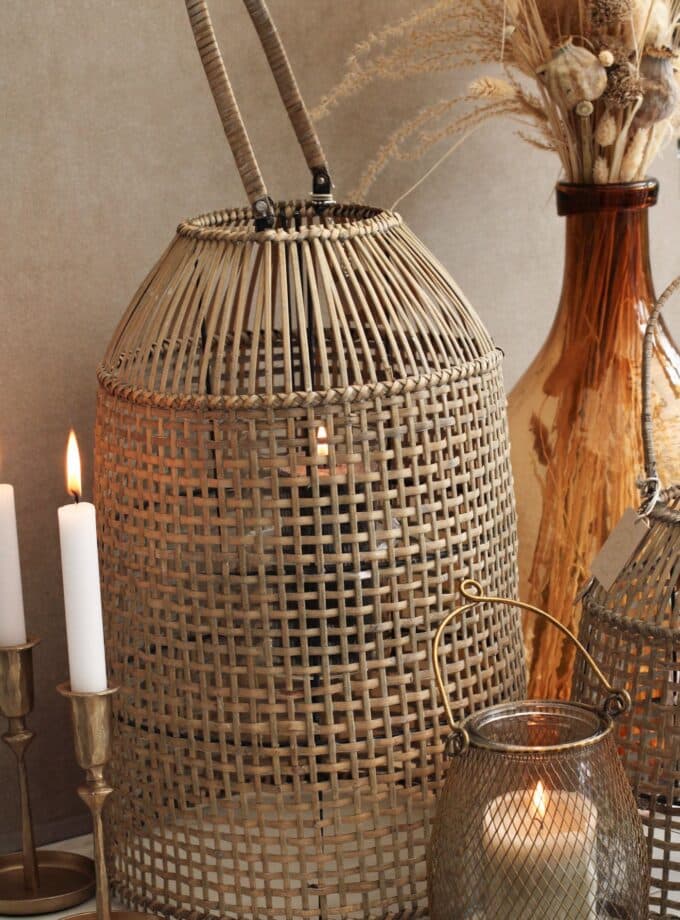 Hand Woven Bamboo Lantern 45cm