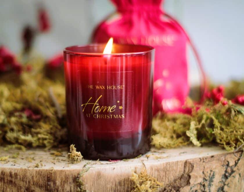 Home at Christmas Luxury Soy Candle in Ruby Red