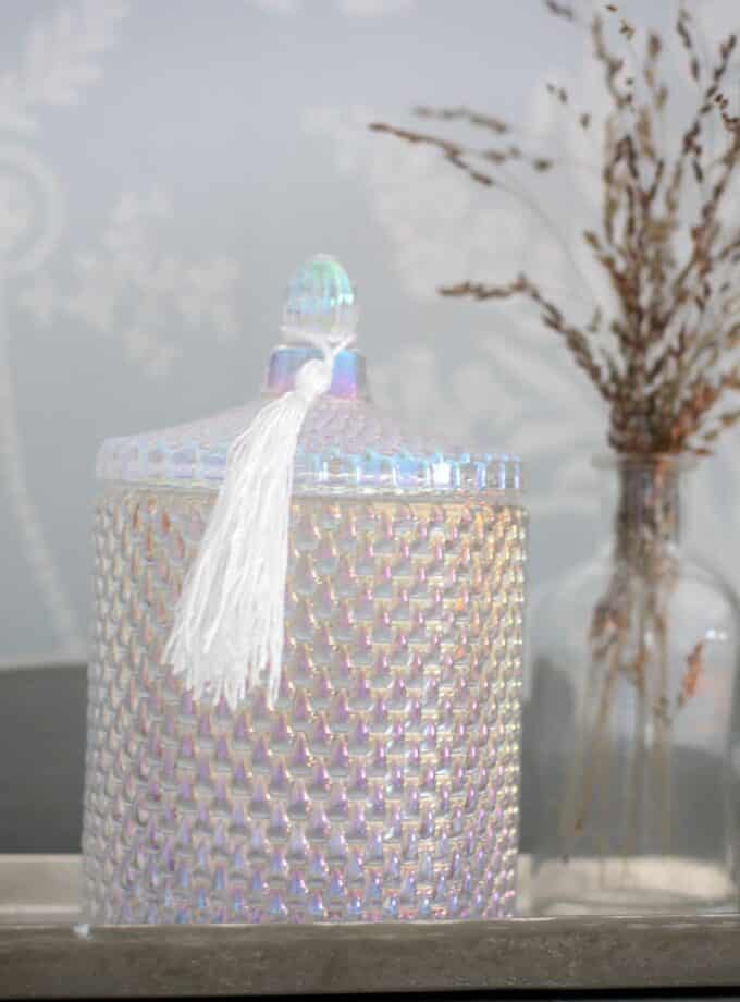Pearlescent Glass Candle Ginger Jar