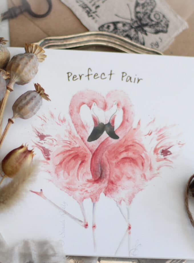 Perfect Pair Flamingo Greeting Card