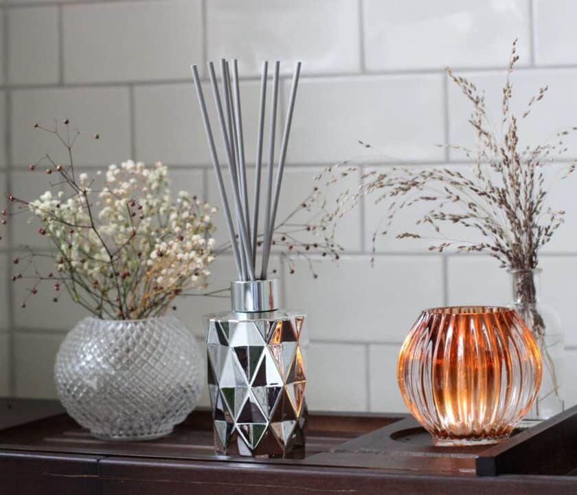 Silver Diamond Reed Diffuser Grey Reeds