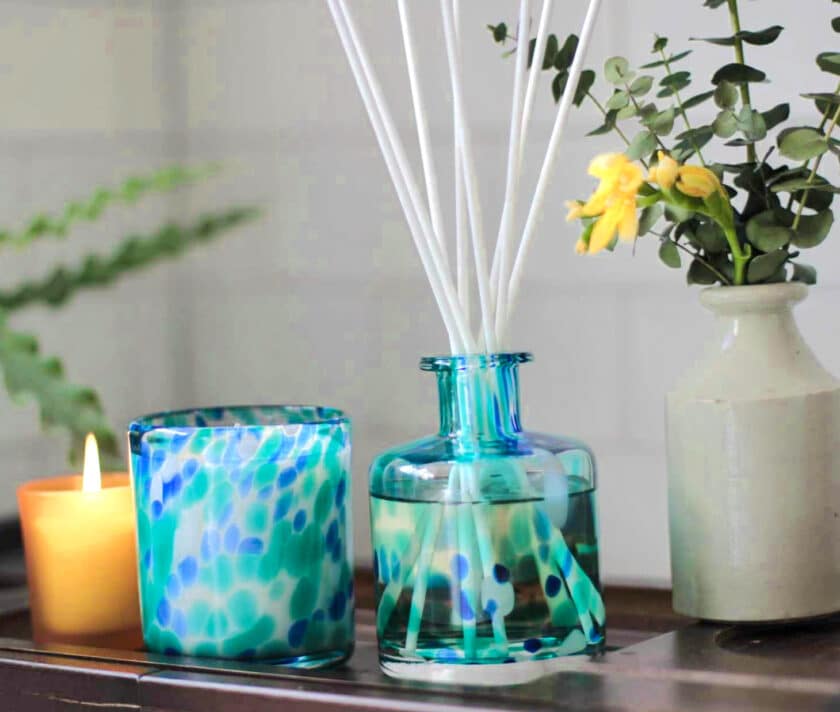 Summer Home Fragrance Collection Turquoise and white