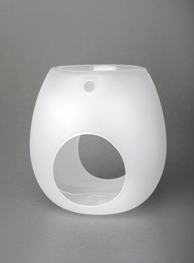 Wax Melt Glass Burner Frosted White