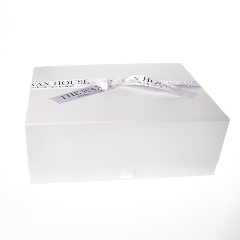 The Wax House White Gift Box with Ribbon