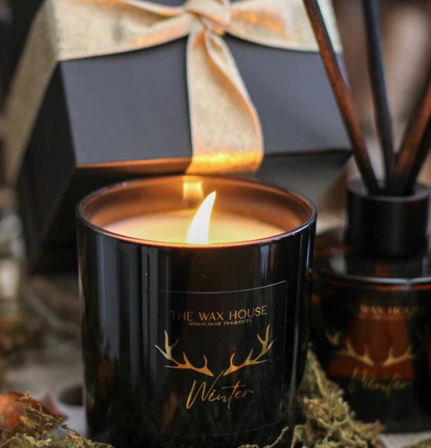 Winter Black Candle